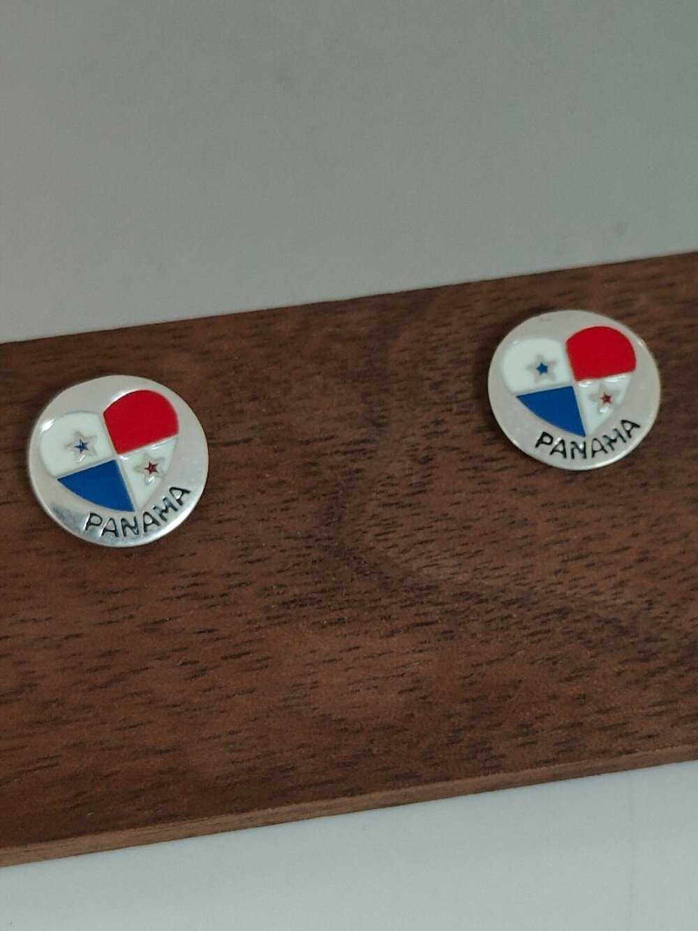 Panama Heart Flag Travel Vacation Stud Earring Exclusive Designed S925 Silver
